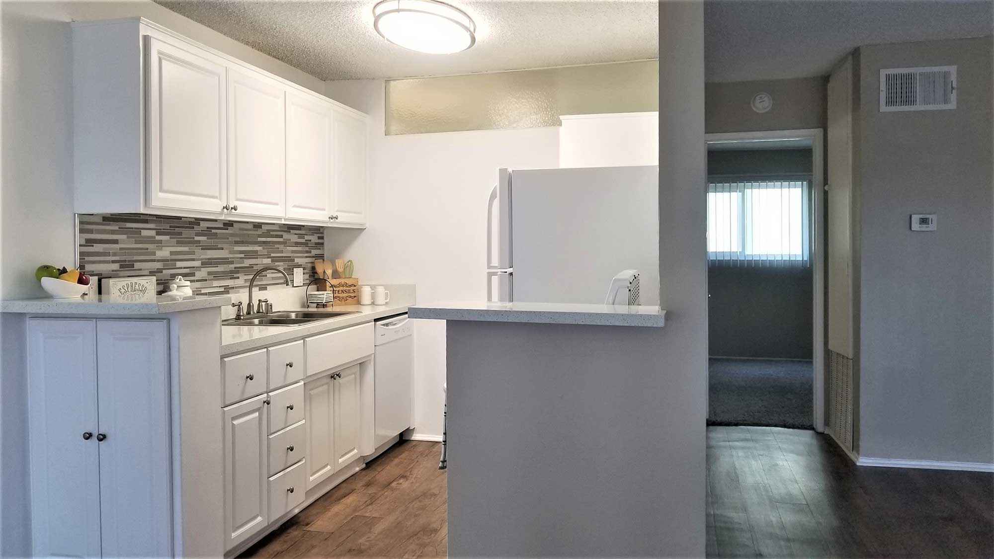 kitchen hallway bedroom at Terraces