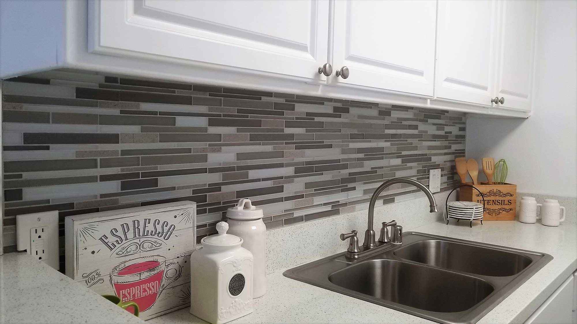 kitchen sink backsplash at Terraces