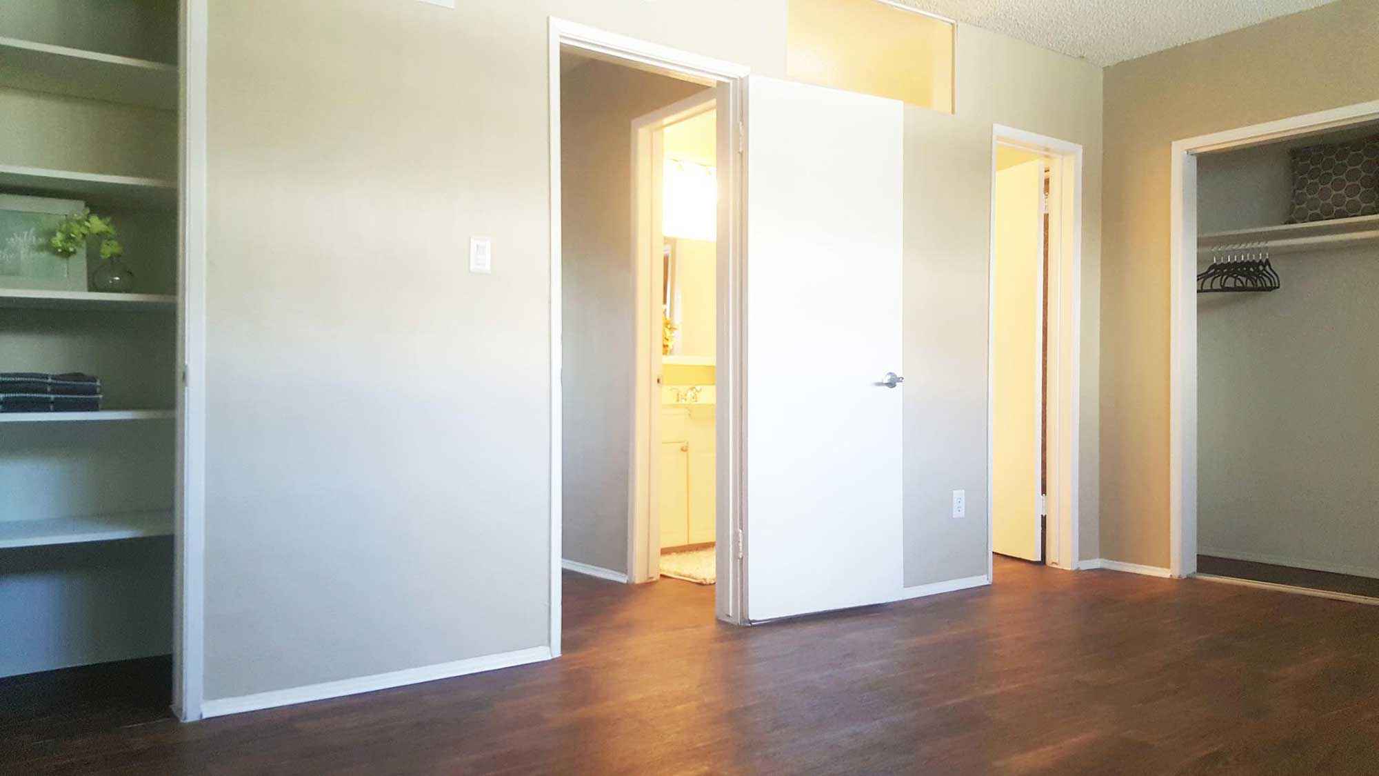 room closets hallway at Terraces