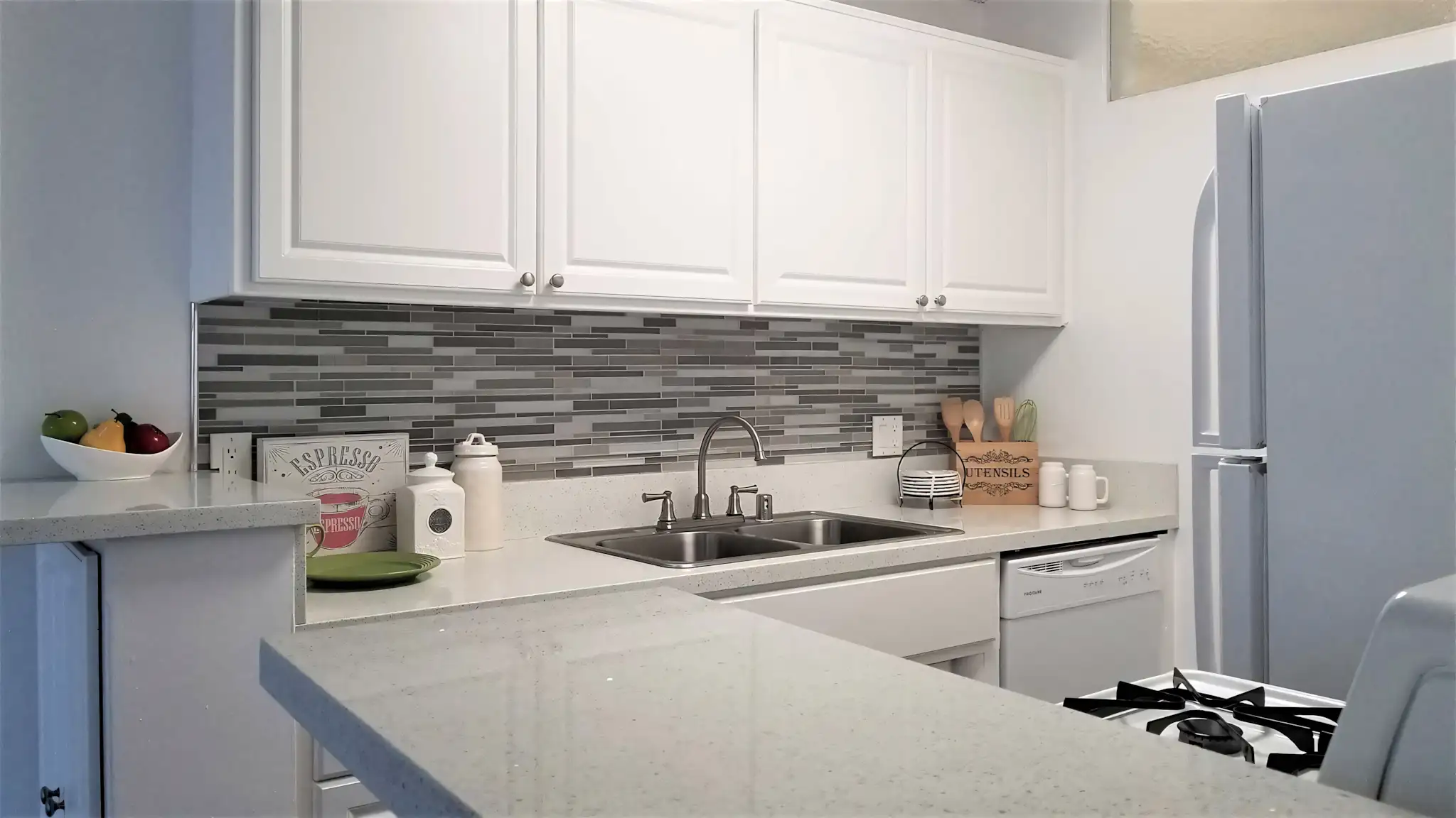 Terraces at South Pasadena kitchen with white appliances